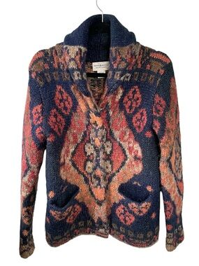 Ralph Lauren Denim & Supply Wool Cardigan Sweater Aztec Pattern